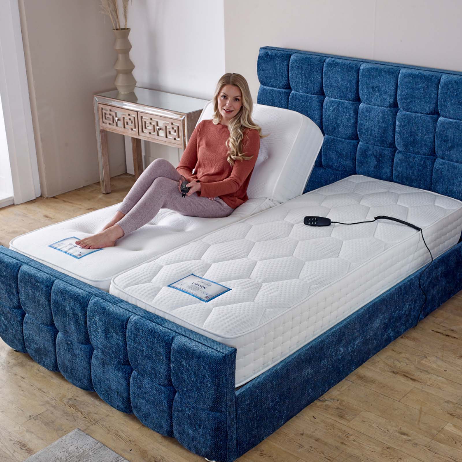 Rise and Recline Chairs and Beds East Anglia 11 Charlotte Adjustable Double Bed - Recline Chairs and Beds